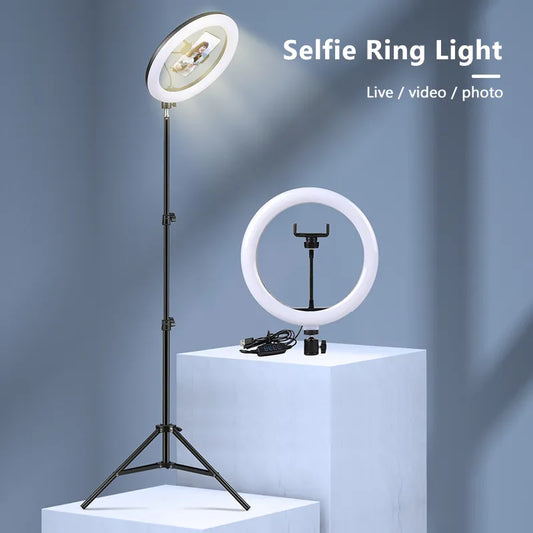 10inch Selfie Ring Light with Optional Tripod, Photography Fill Light