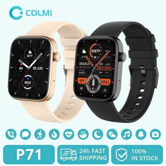 COLMI P71 Voice Calling Smartwatch Men Health Monitoring IP68